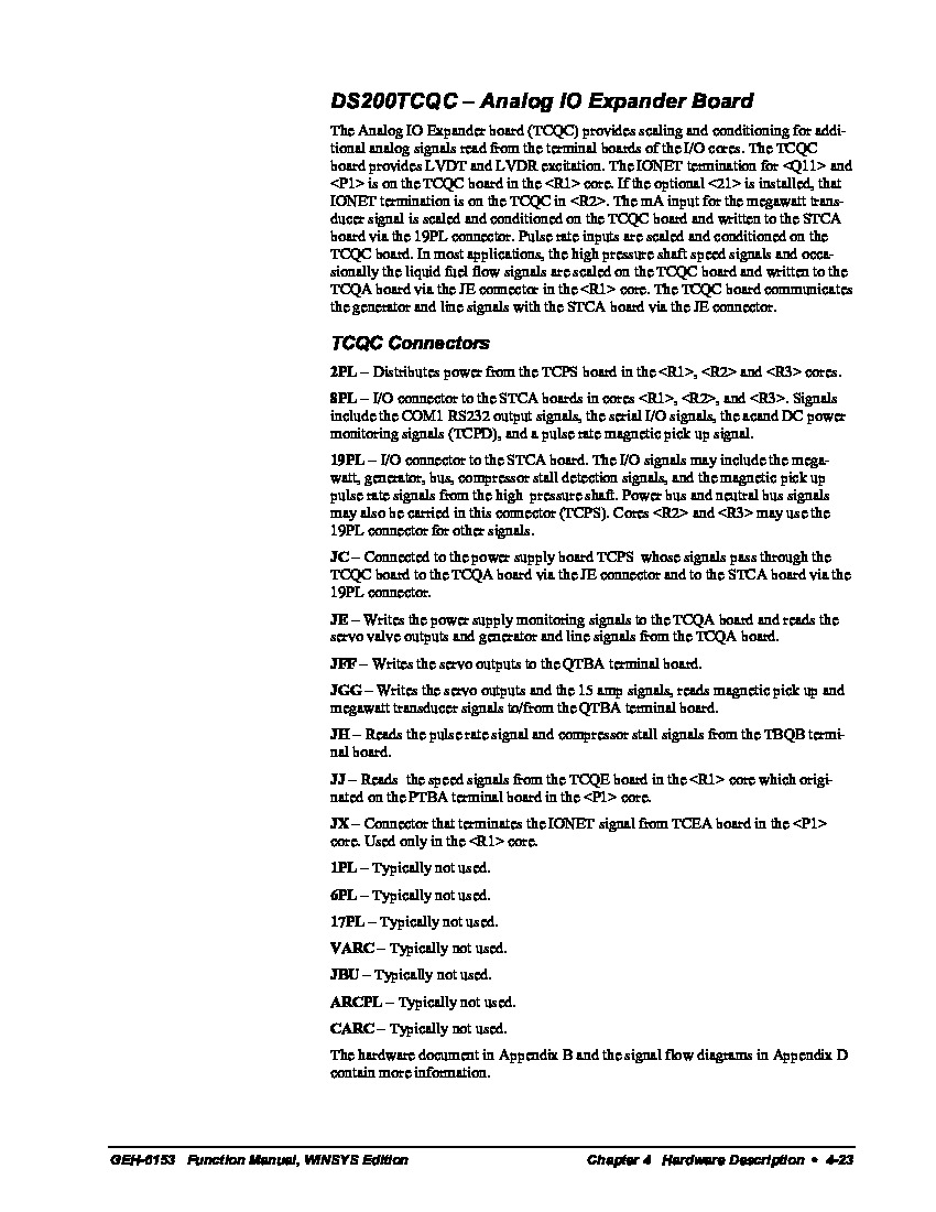 First Page Image of DS200TCQCG1BJF Data Sheet GEH-6153.pdf